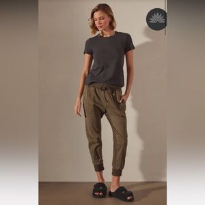 JAMES PERSE MIXED MEDIA PANT - SIZE S - ARMY GREEN - GENTLY USED